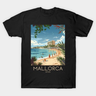 A Pop Art Travel Print of Mallorca - Spain T-Shirt